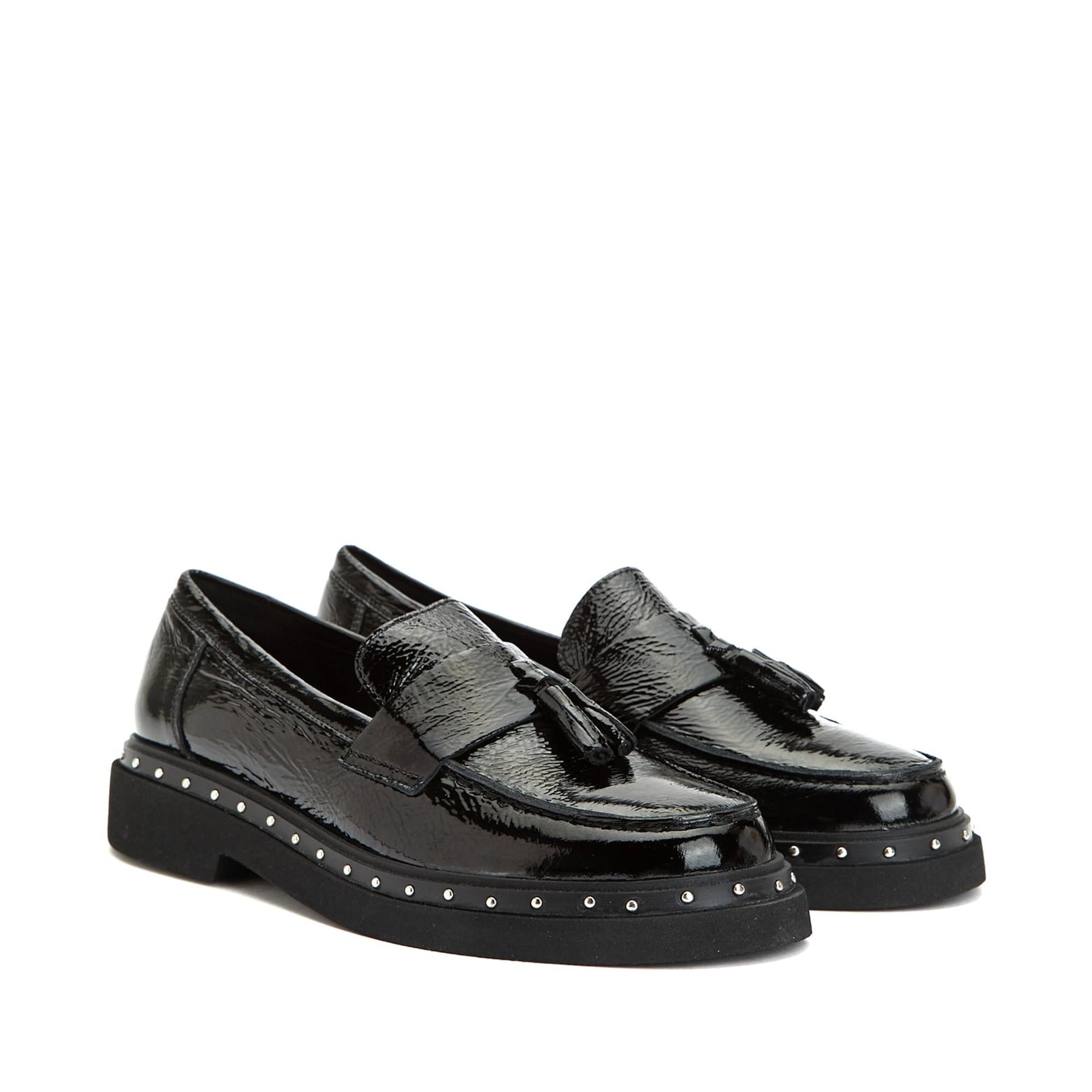 Divarese Kadın Siyah Deri Loafer