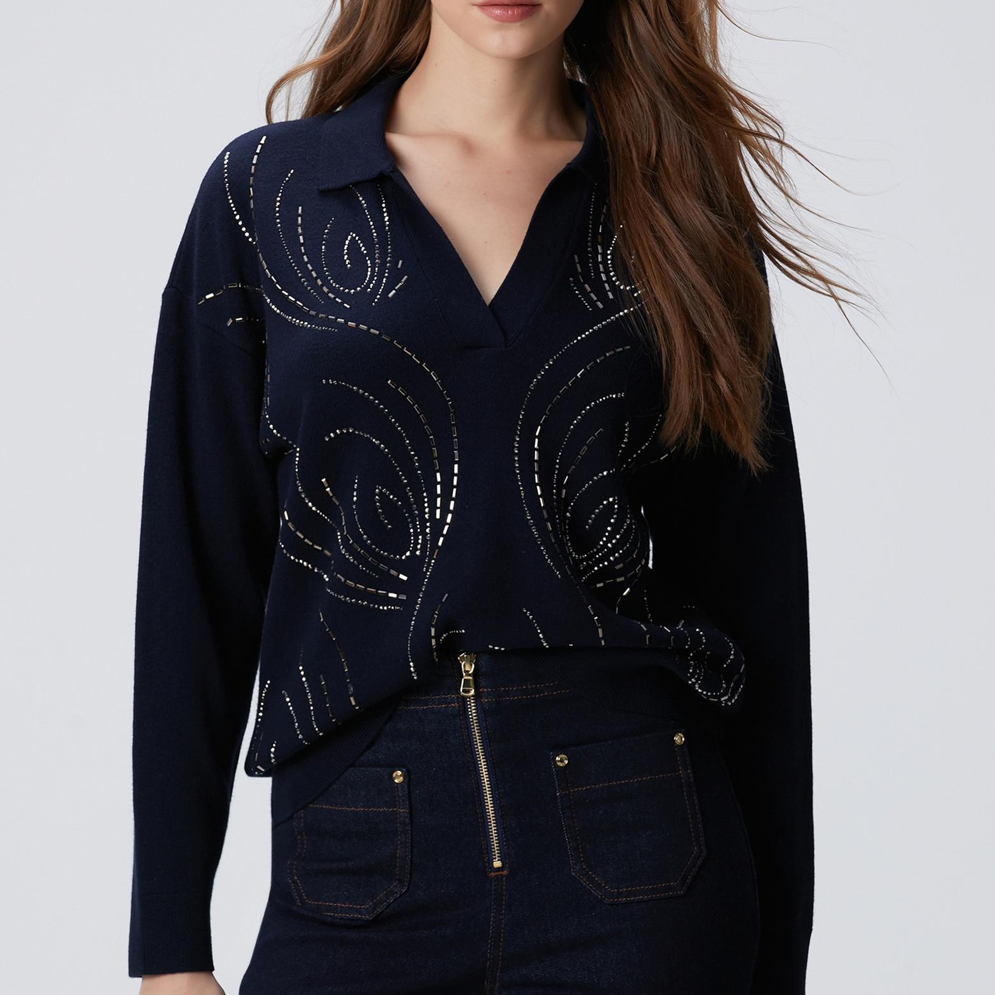 Network Kadın Koyu Lacivert Kazak