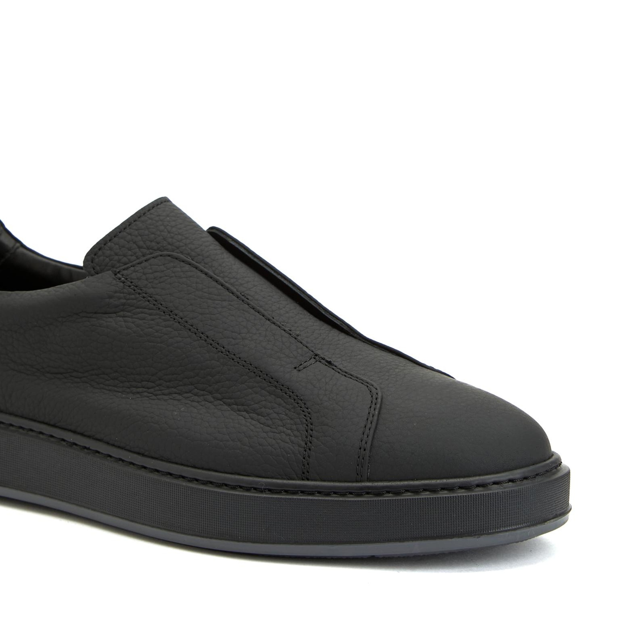 Network Erkek Siyah Deri Sneaker