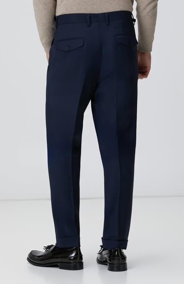  Network Erkek Lacivert Keten Karışımlı Pantolon