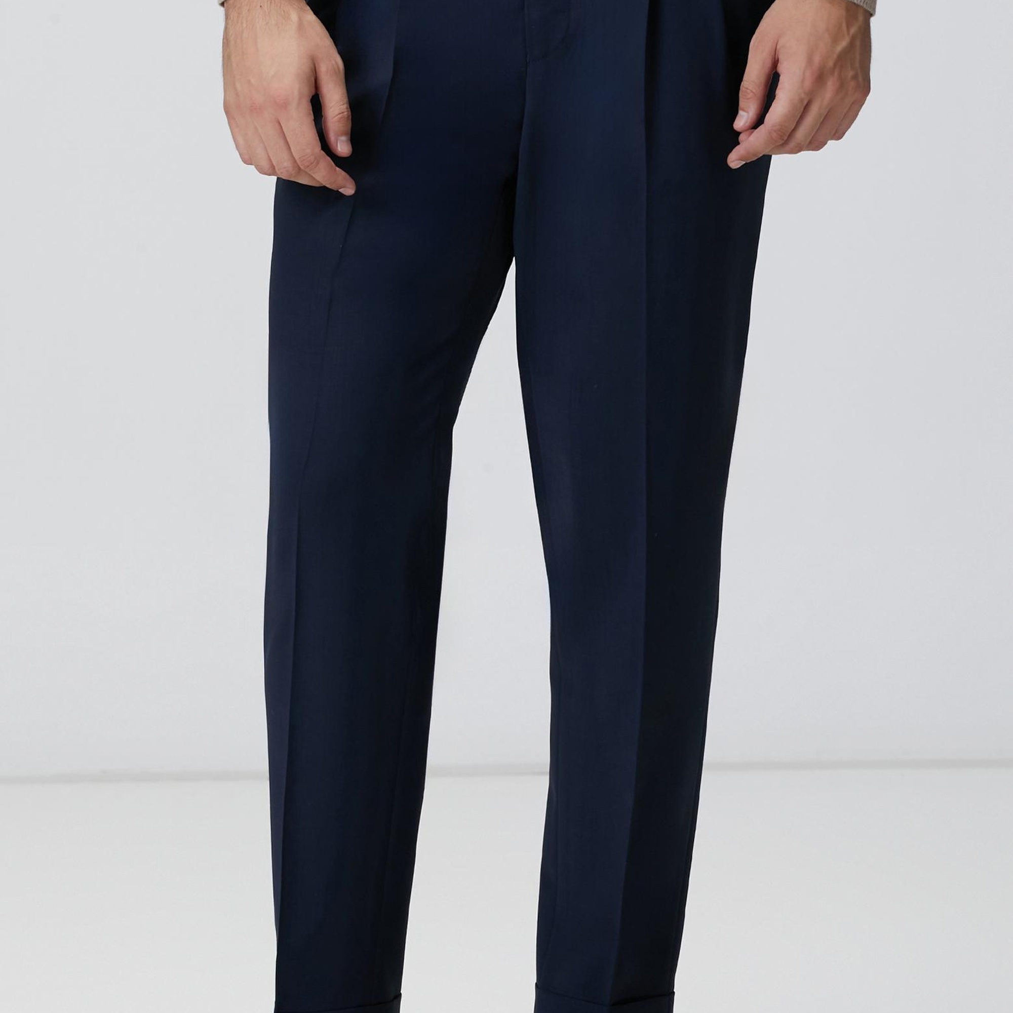 Network Erkek Lacivert Keten Karışımlı Pantolon