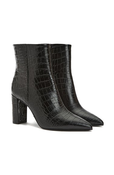  Network Kadın Siyah Kroko Desenli Deri Bot
