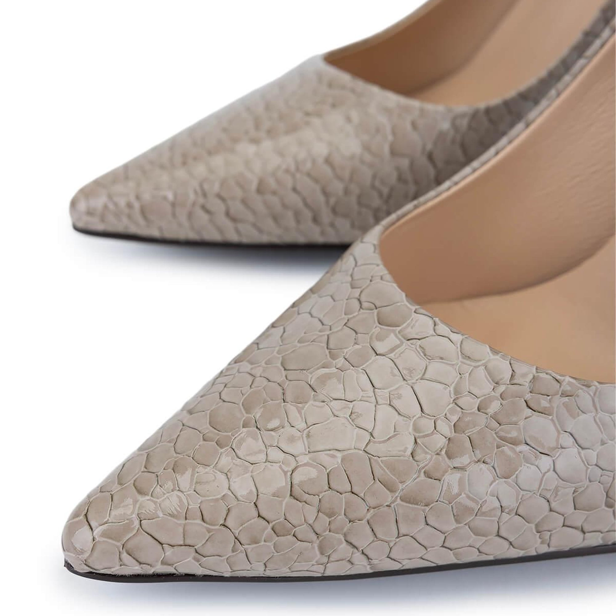 Tamer Tanca Kadın Suni Deri Nude Topuklu Ayakkabı