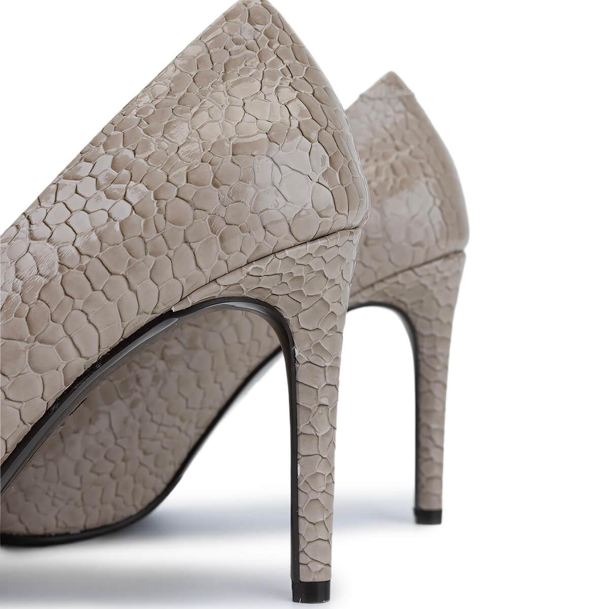 Tamer Tanca Kadın Suni Deri Nude Topuklu Ayakkabı