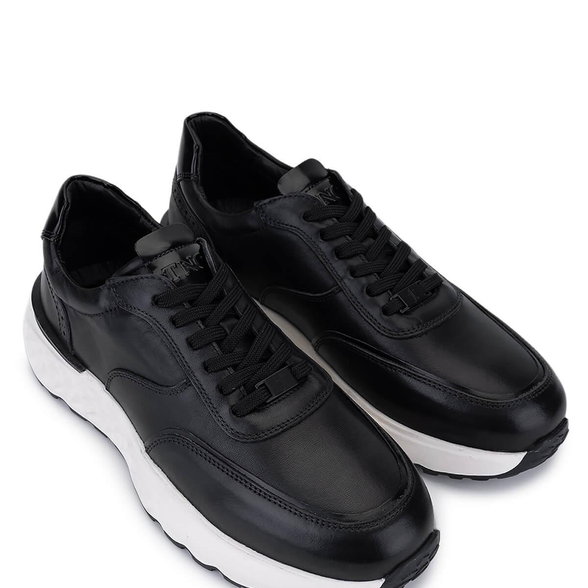 Tamer Tanca Erkek Hakiki Deri Siyah Sneakers & Spor Ayakkabı