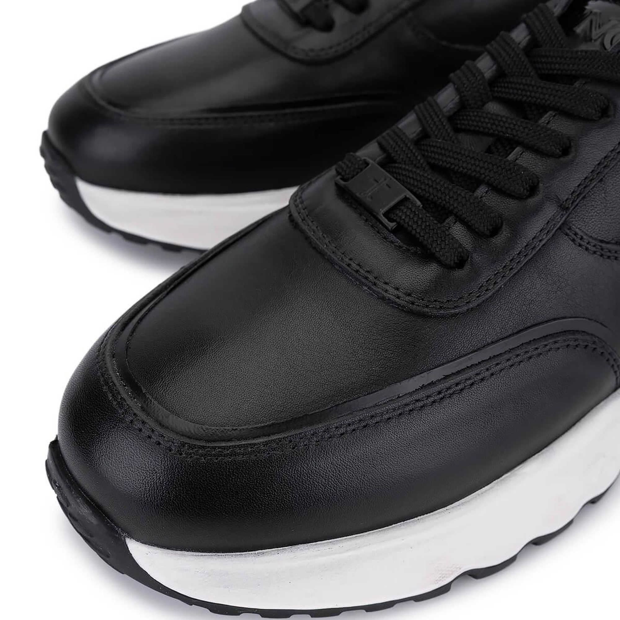 Tamer Tanca Erkek Hakiki Deri Siyah Sneakers & Spor Ayakkabı