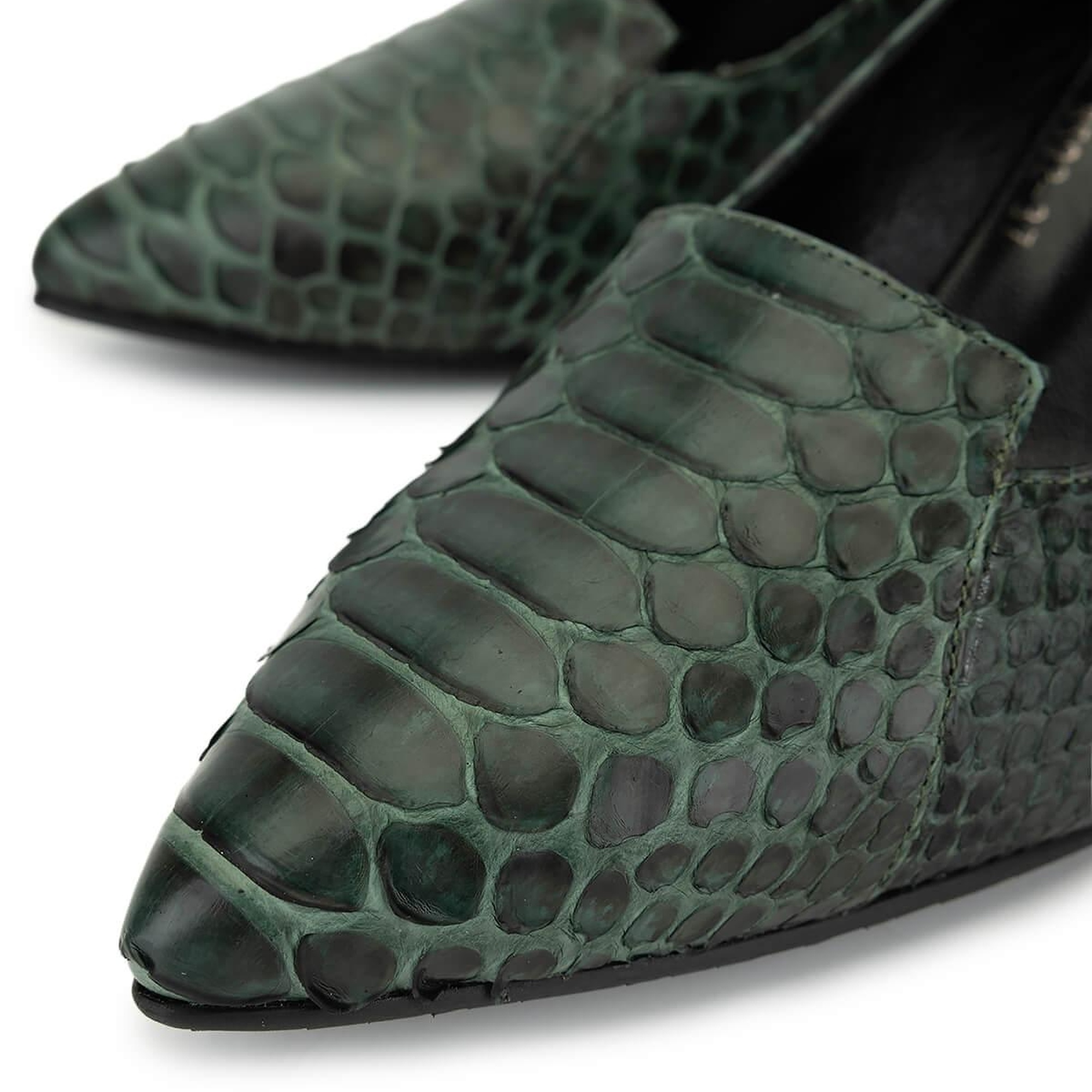 Tamer Tanca Kadın Hakiki Deri Yeşil Klasik Ayakkabı