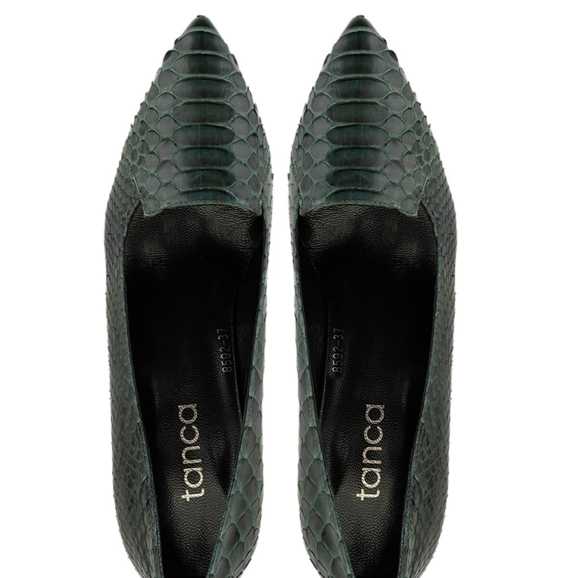 Tamer Tanca Kadın Hakiki Deri Yeşil Klasik Ayakkabı