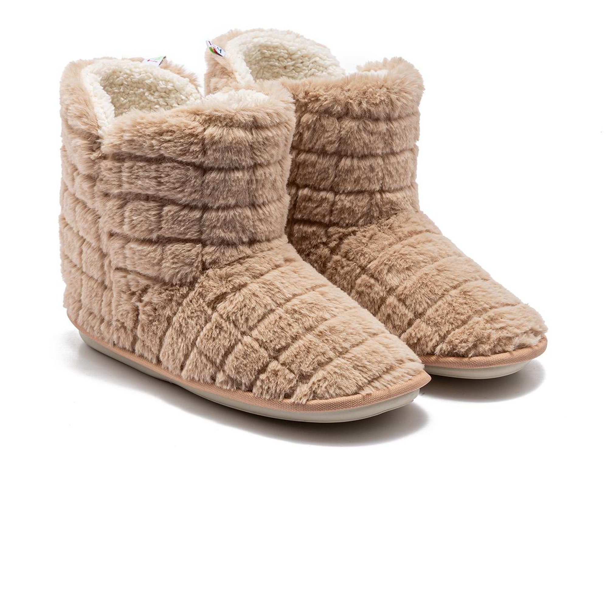 Edi Peluş Kadın Ev Botu Bej 37/41
