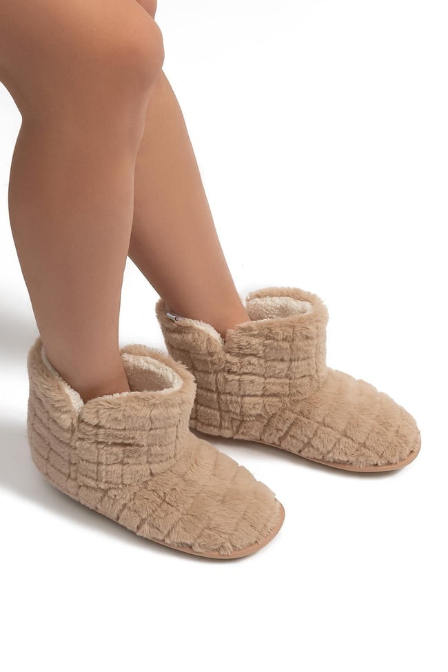  Edi Peluş Kadın Ev Botu Bej 37/41