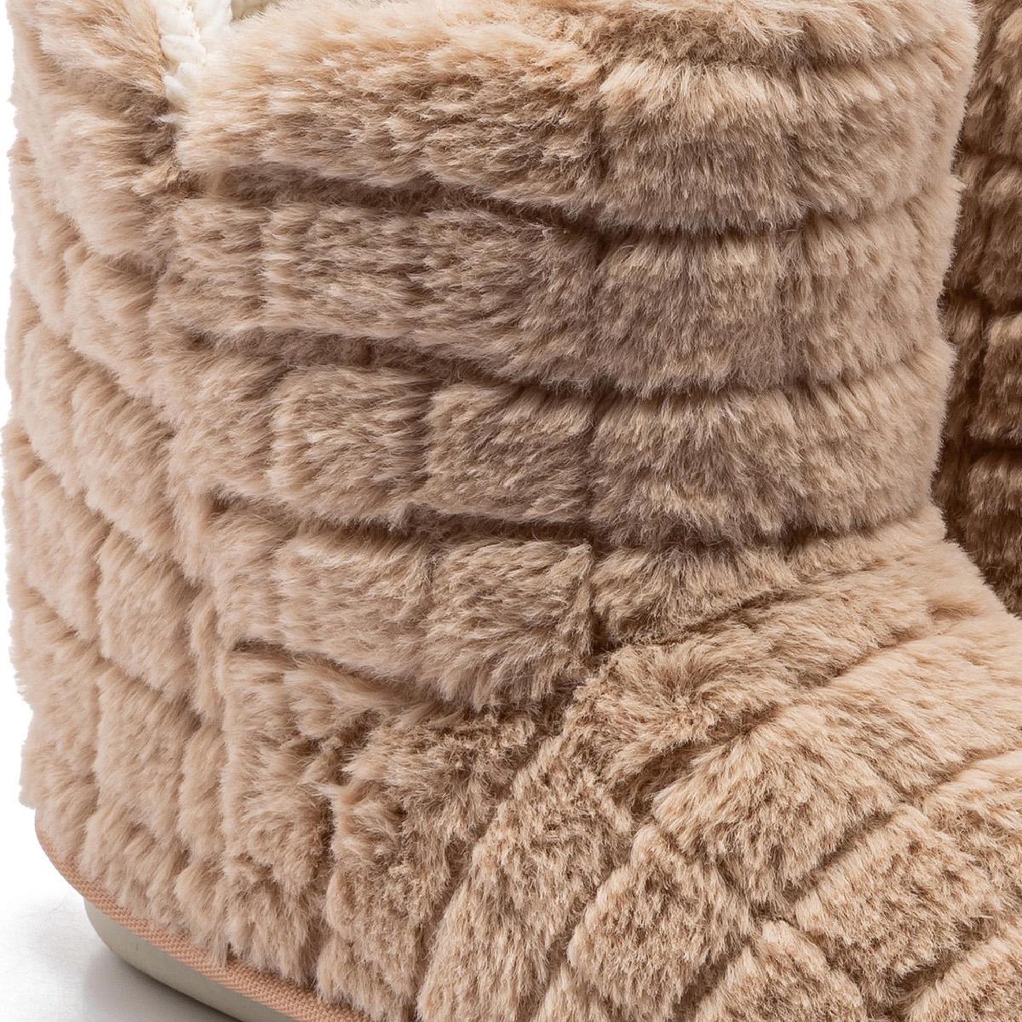 Edi Peluş Kadın Ev Botu Bej 37/41