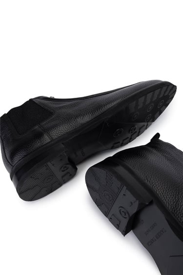  Tamer Tanca Erkek Hakiki Deri Siyah Floter Klasik Bot