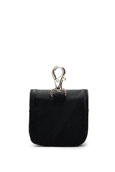  Tamer Tanca Unisex Hakiki Deri Siyah Havyar Airpodsluk Cuzdan