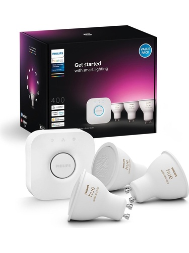  Philips Huewca 4.2W GU10 Renkli Spot Akıllı Ampul 3'lü Başlangıç Seti