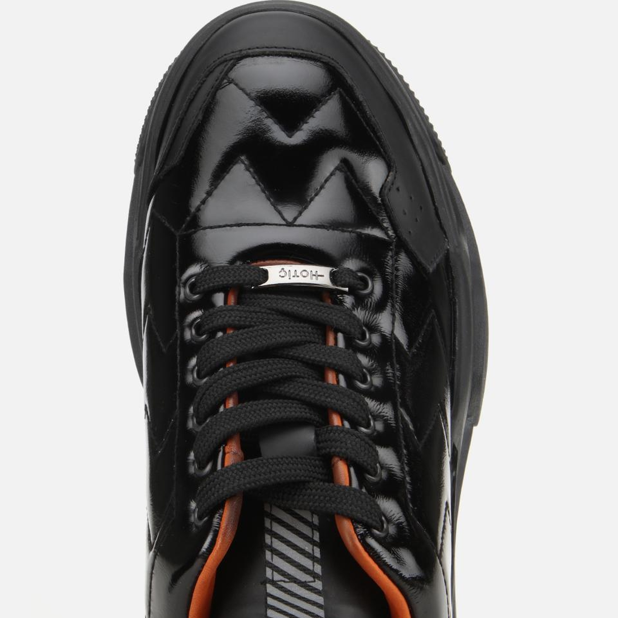 Erkek Deri Rugan Siyah Yüksek Topuklu Spor Ayakkabı