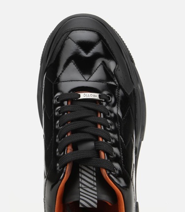  Erkek Deri Rugan Siyah Yüksek Topuklu Spor Ayakkabı