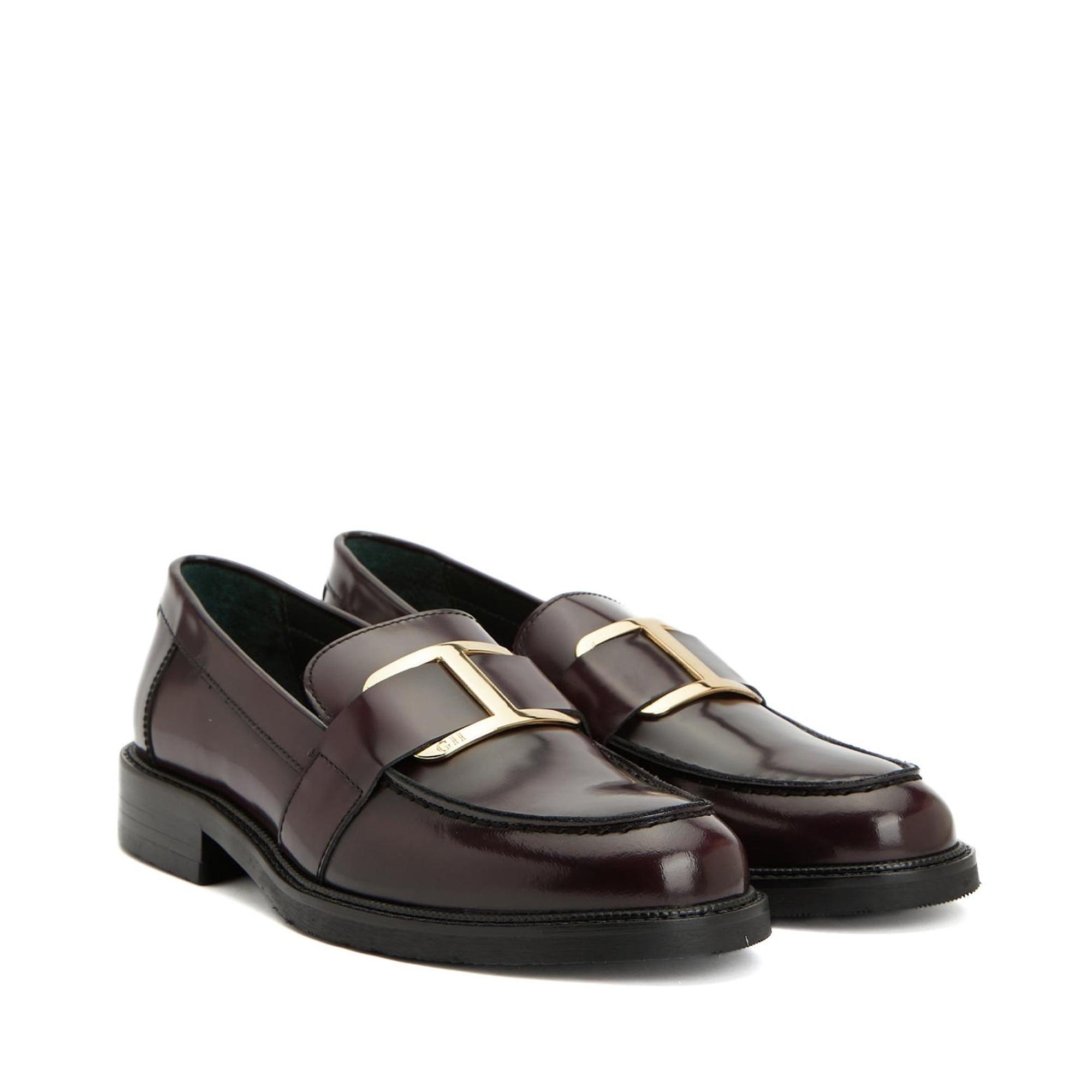 George Hogg Kadın Vişne Tokalı Deri Loafer