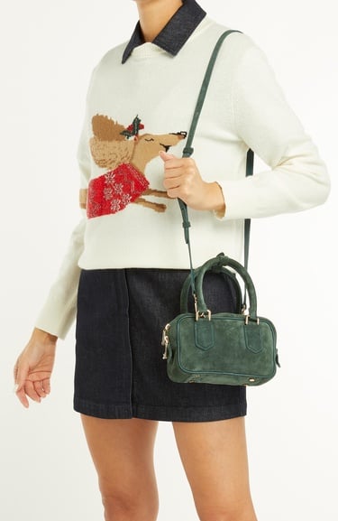  George Hogg Kadın Yeşil Süet Çanta