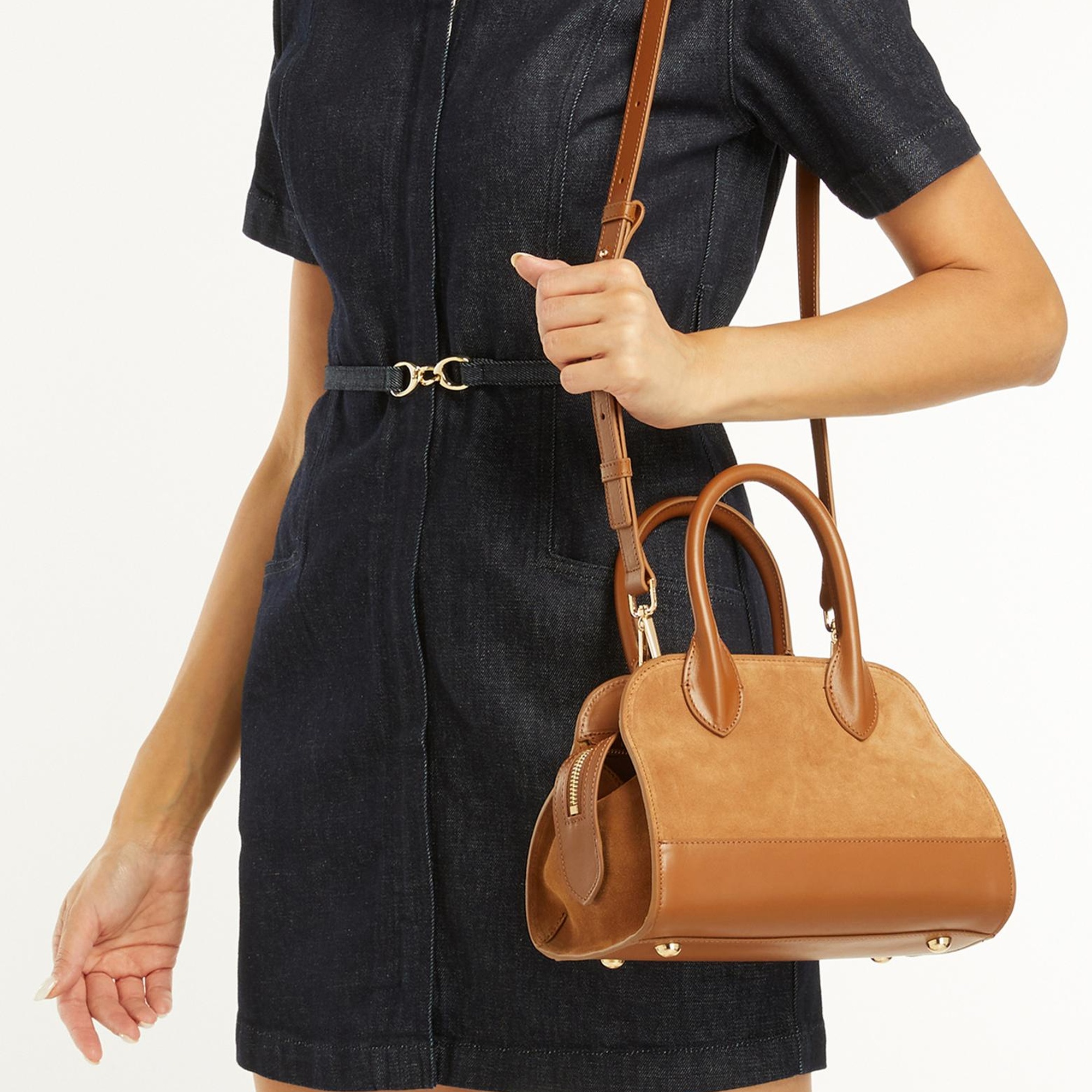 George Hogg Kadın Taba Süet Çanta