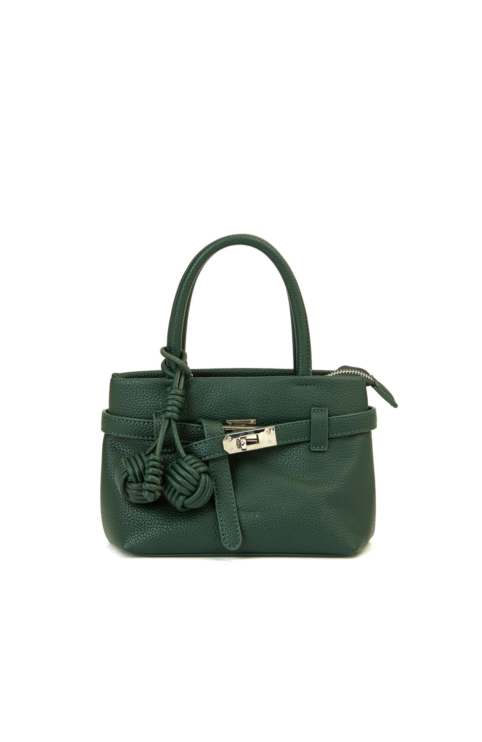  Divarese Kadın Koyu Yeşil Baskılı Küçük Çanta