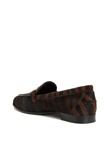  George Hogg Kadın Zebra Tokalı Deri Loafer