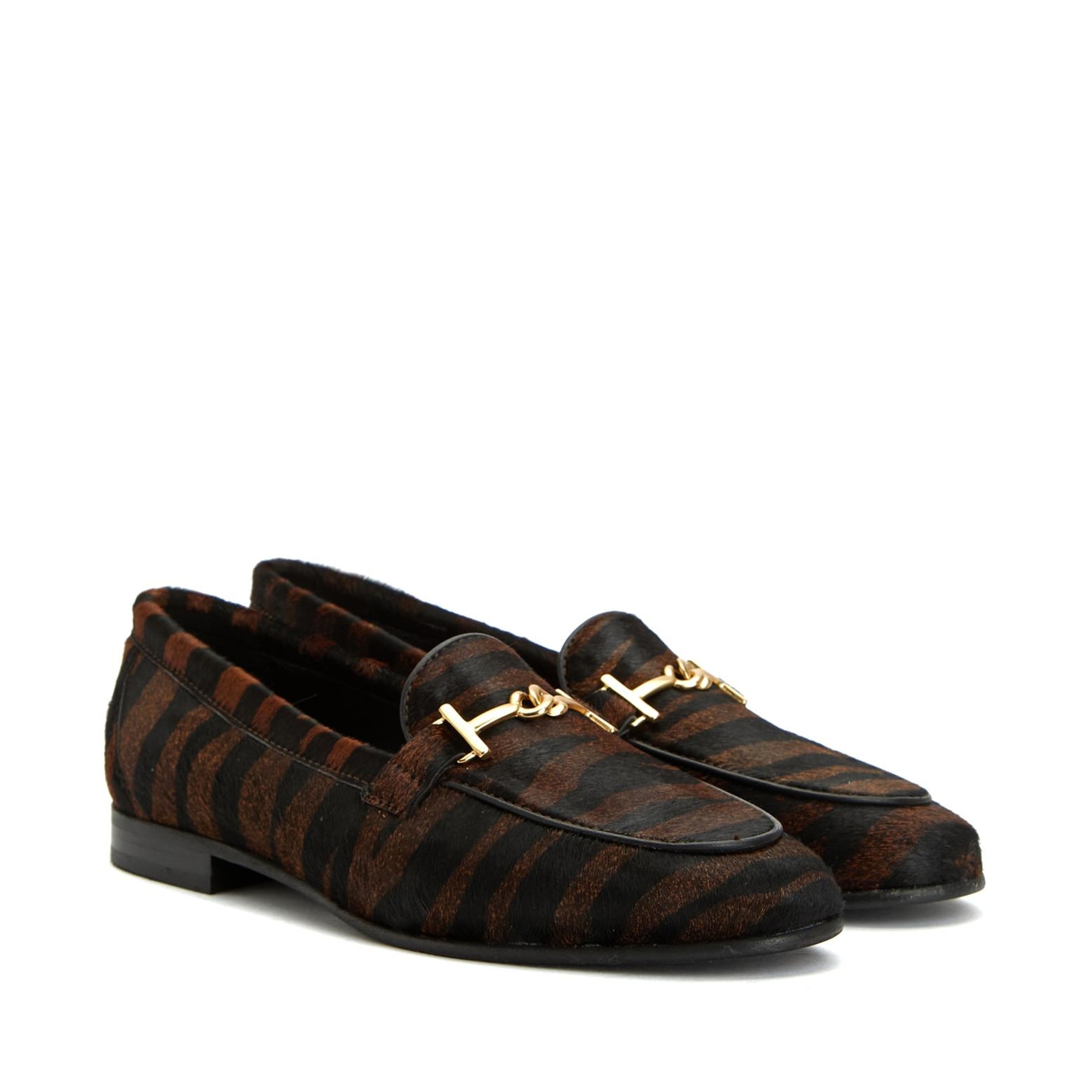 George Hogg Kadın Zebra Tokalı Deri Loafer