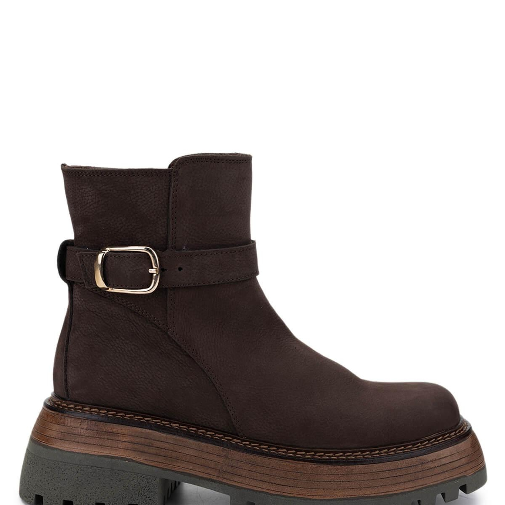 Tamer Tanca Kadın Hakiki Deri Kahverengi Nubuk Casual Bot