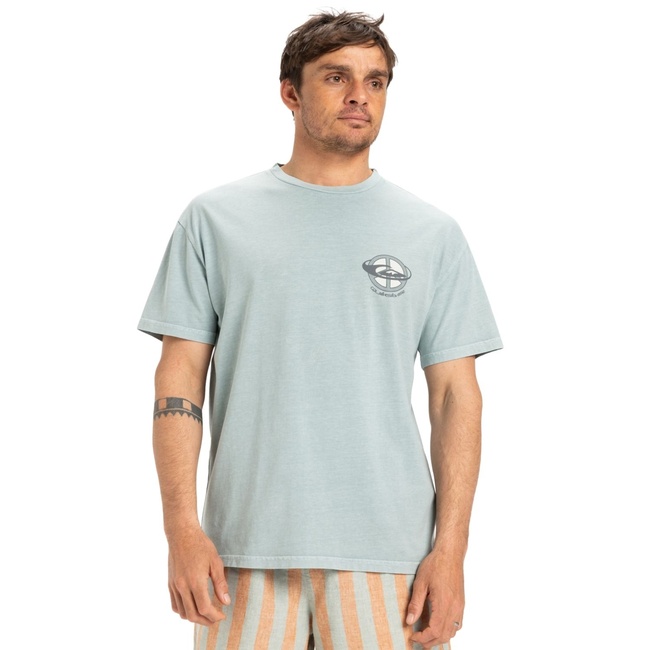  Quiksilver Nd Wake Up World Erkek Gri Tişört