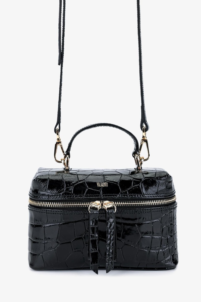  Valmenti Kadın Hakiki Deri Siyah Postacı Çanta