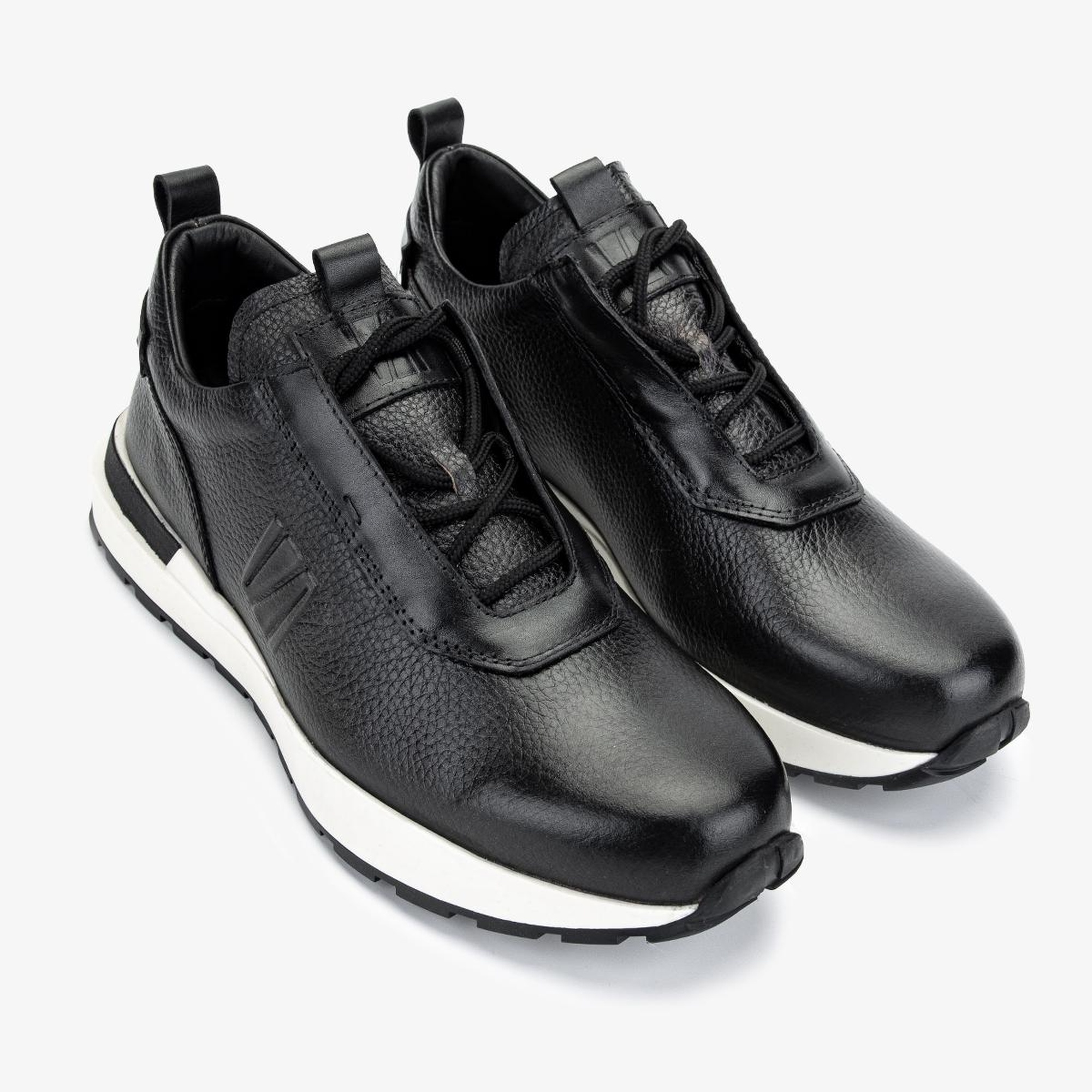 Valmenti Erkek Hakiki Deri Siyah Sneakers & Spor Ayakkabı