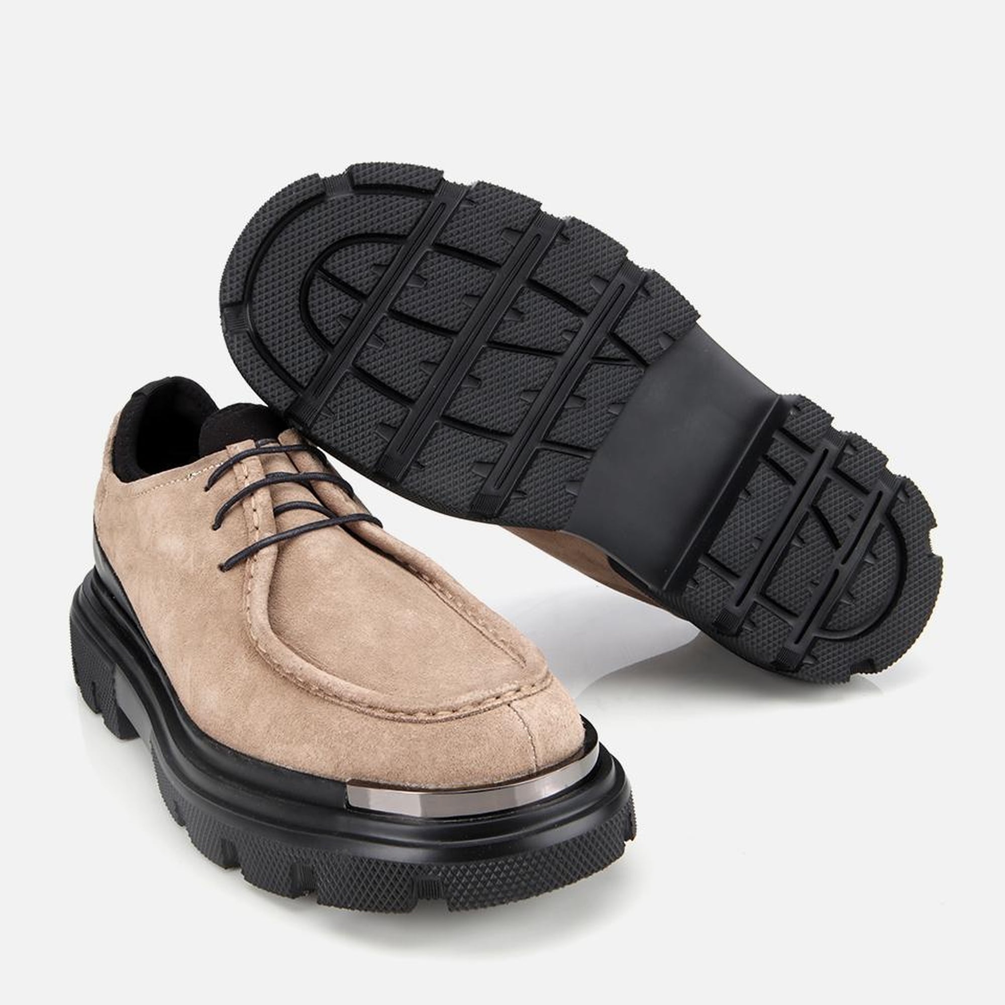 Erkek Süet Deri Vizon Yüksek Topuklu Günlük Ayakkabı