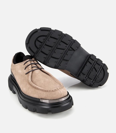  Erkek Süet Deri Vizon Yüksek Topuklu Günlük Ayakkabı