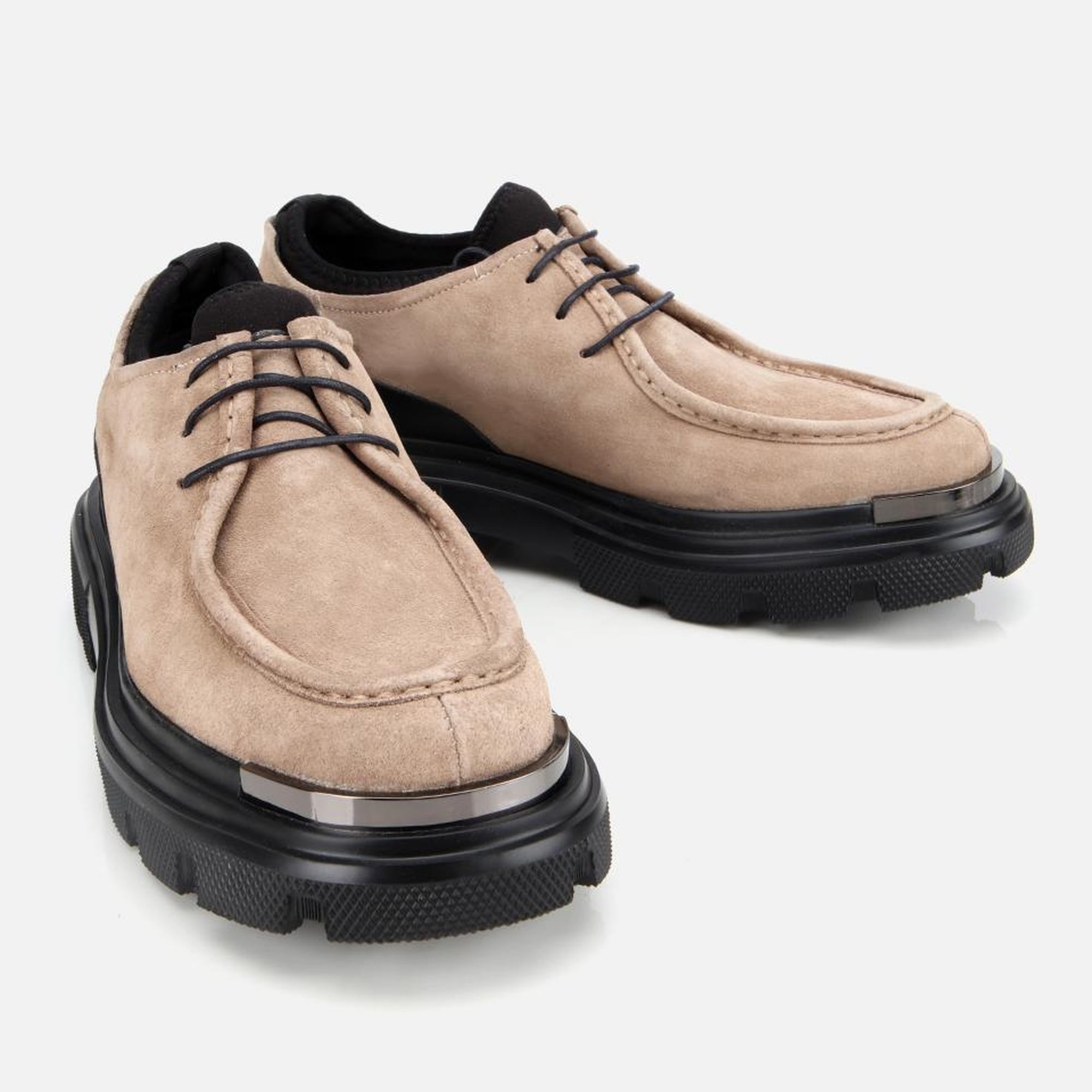 Erkek Süet Deri Vizon Yüksek Topuklu Günlük Ayakkabı