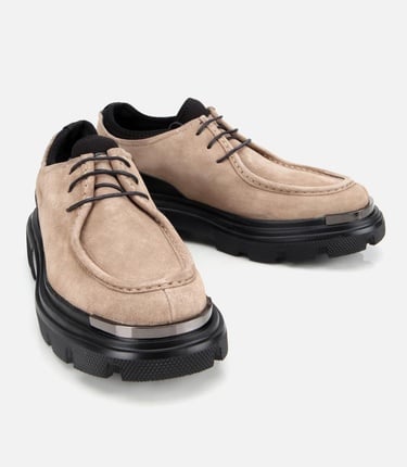  Erkek Süet Deri Vizon Yüksek Topuklu Günlük Ayakkabı