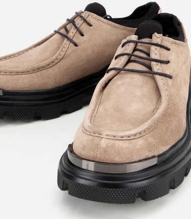  Erkek Süet Deri Vizon Yüksek Topuklu Günlük Ayakkabı