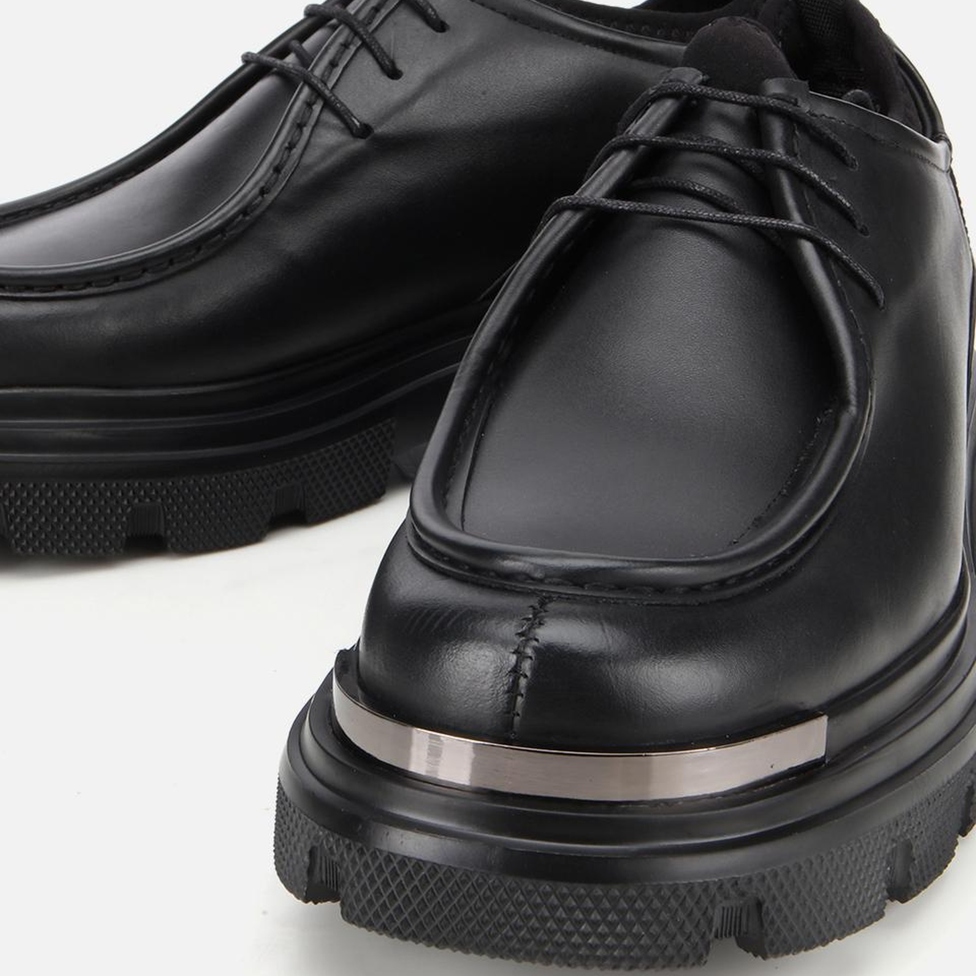 Erkek Deri Siyah Yüksek Topuklu Günlük Ayakkabı