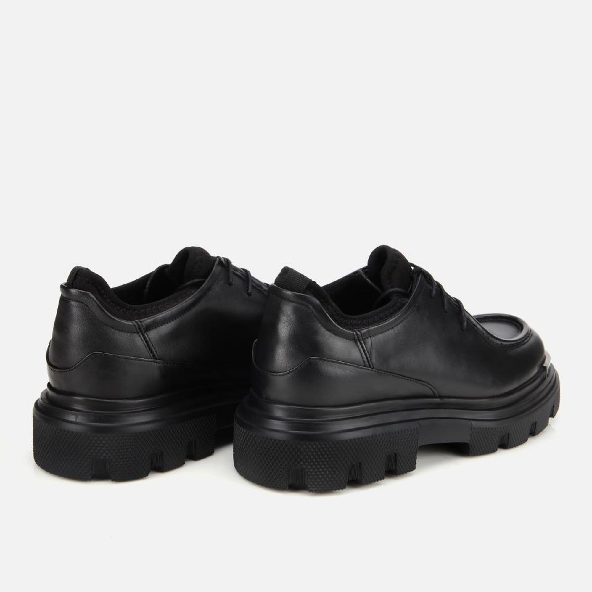 Erkek Deri Siyah Yüksek Topuklu Günlük Ayakkabı