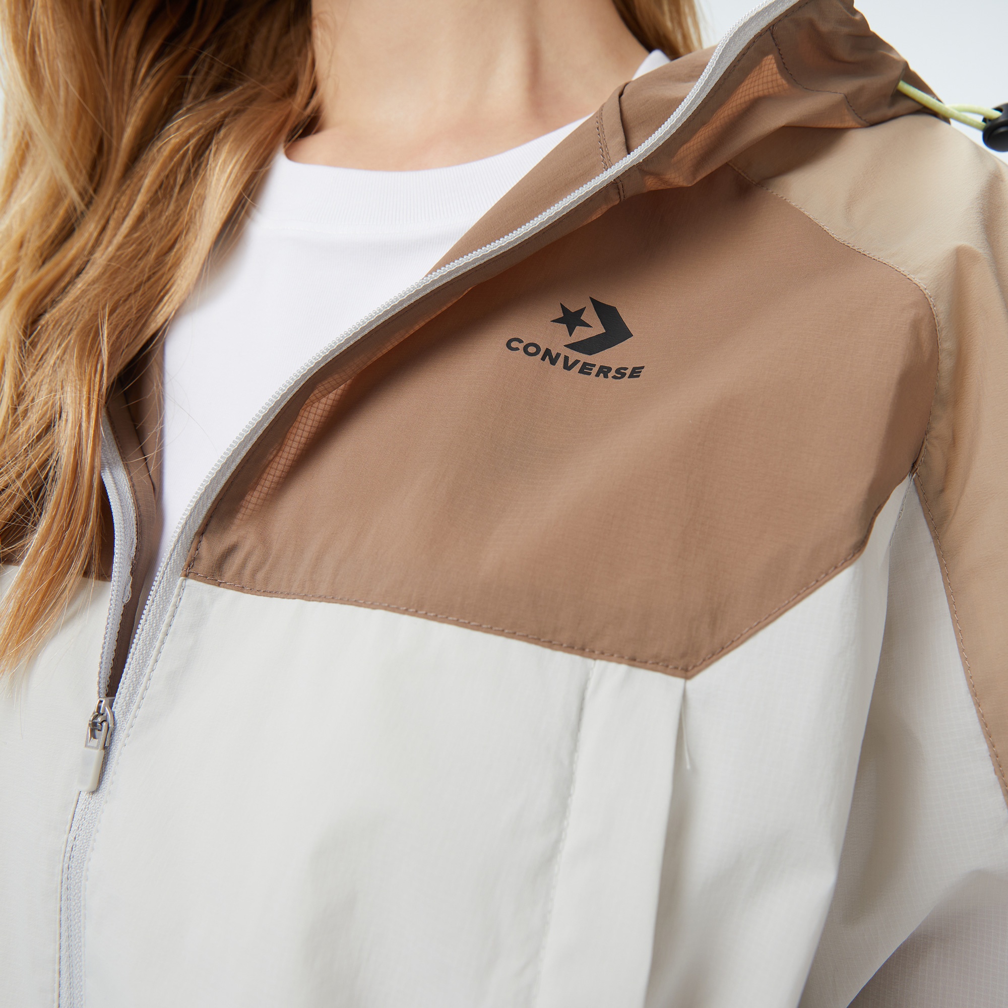 Converse Lightweight Windbreaker Kadın Kahverengi Ceket