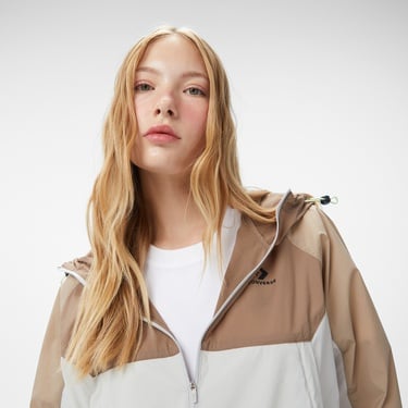  Converse Lightweight Windbreaker Kadın Kahverengi Ceket