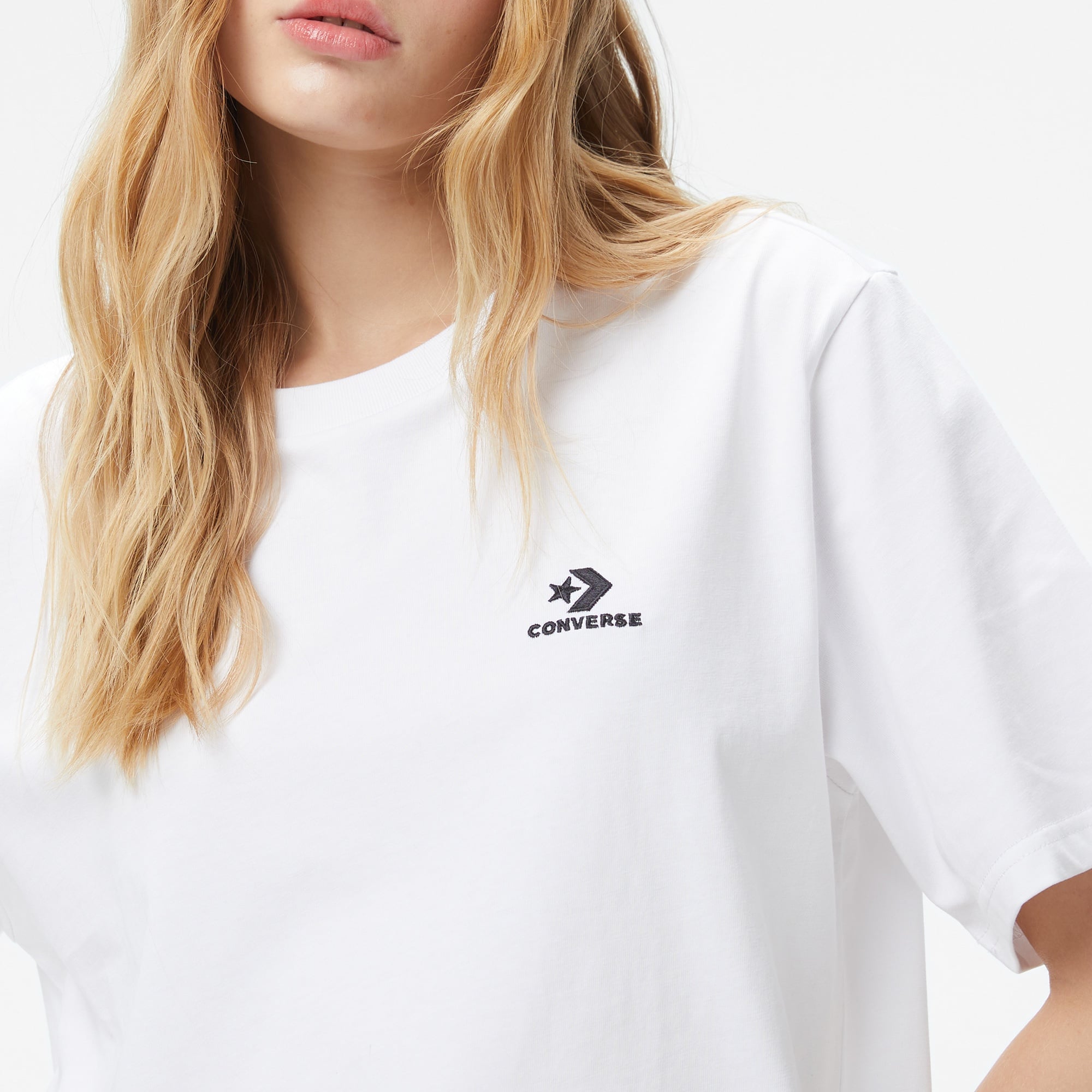 Converse Go-To Embroidered Star Chevron Unisex Beyaz T-Shirt