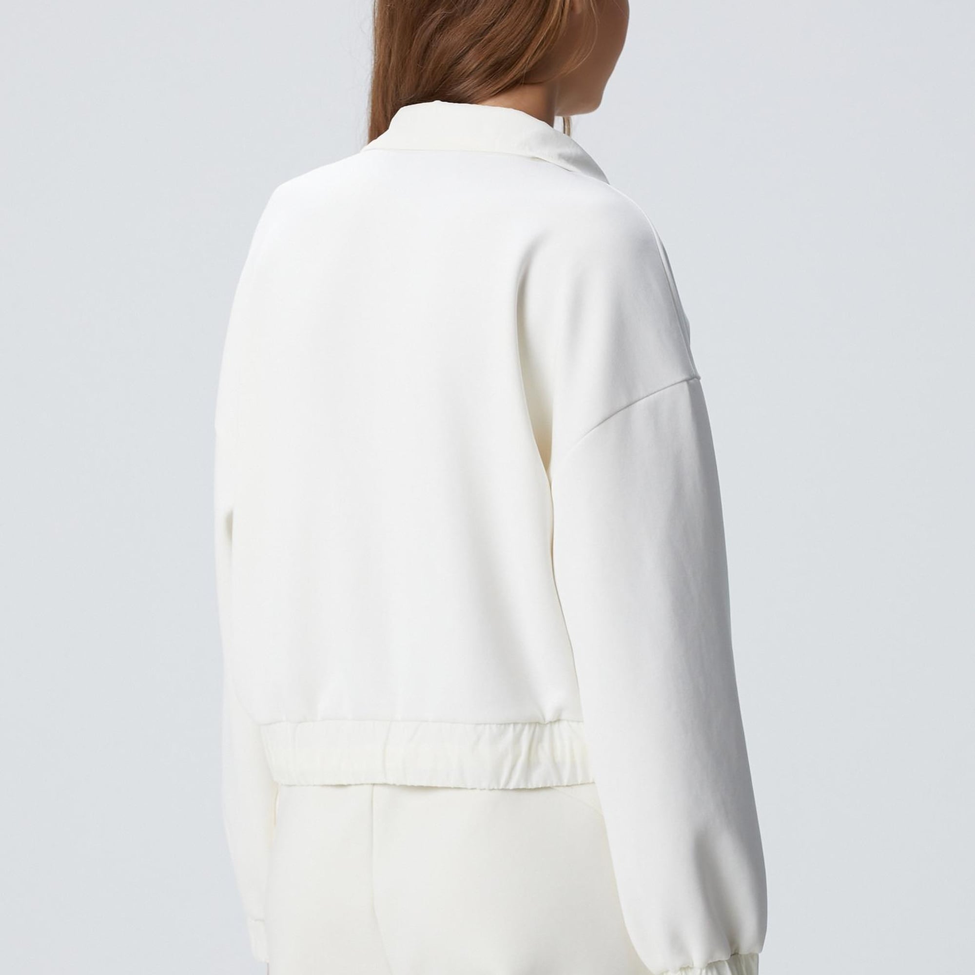 Network Kadın Kırık Beyaz Çıtçıt Detaylı Sweatshirt