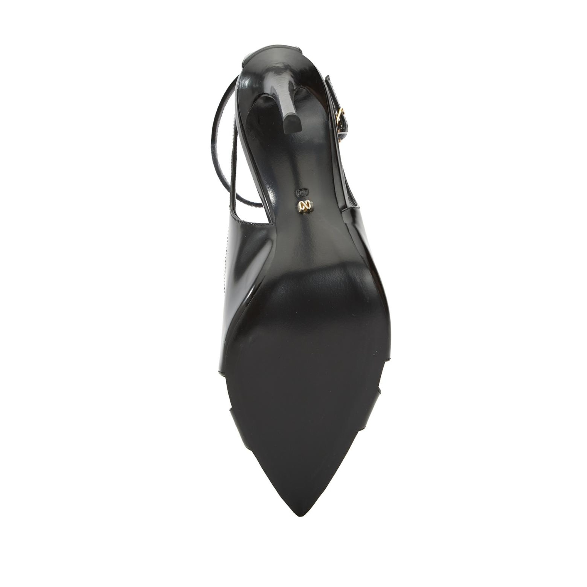 Network Kadın Siyah Aksesuar Detaylı Deri Sandalet