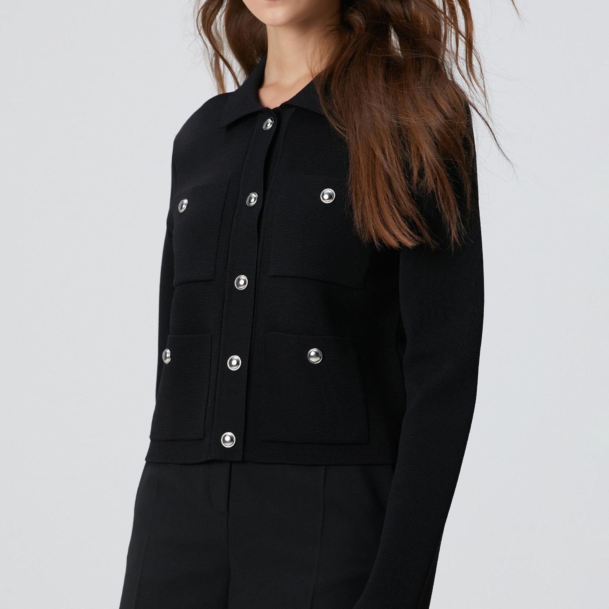 Network Kadın Siyah Triko Ceket