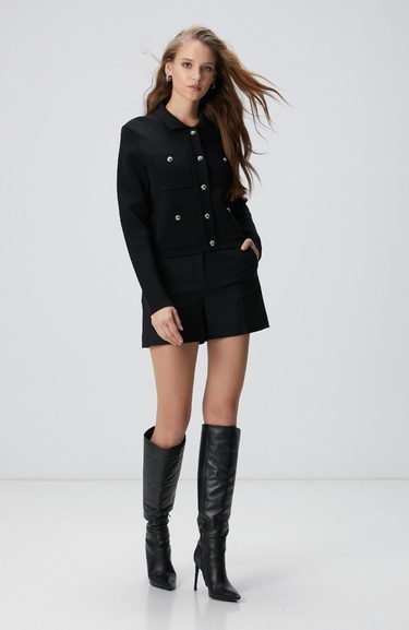  Network Kadın Siyah Triko Ceket