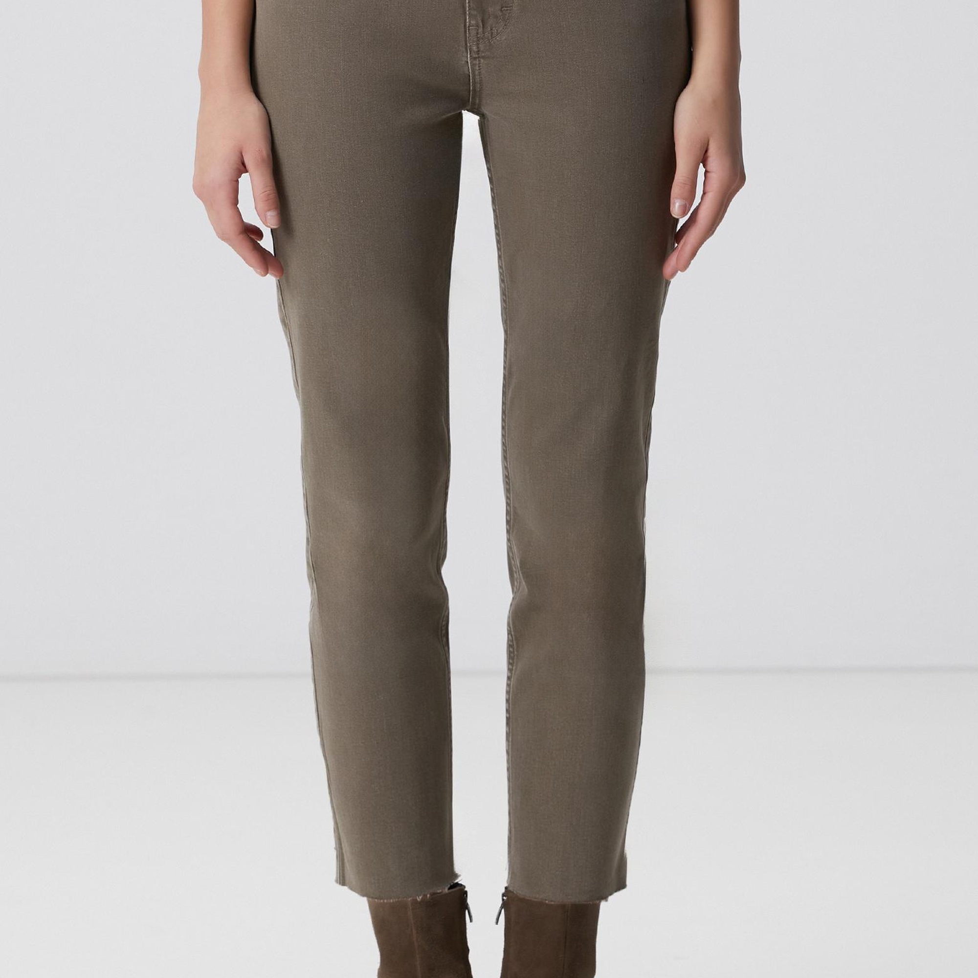 Network Kadın Haki Denim Pantolon