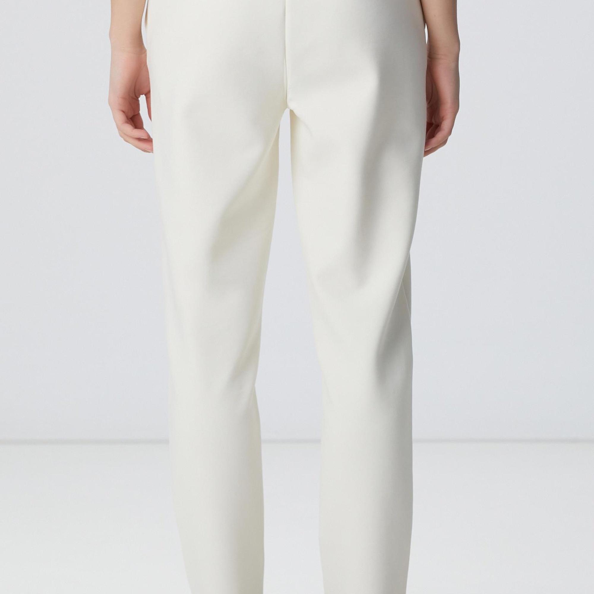 Network Kadın Kırık Beyaz N-Tech Dokuma Garnili Örme Eşofman