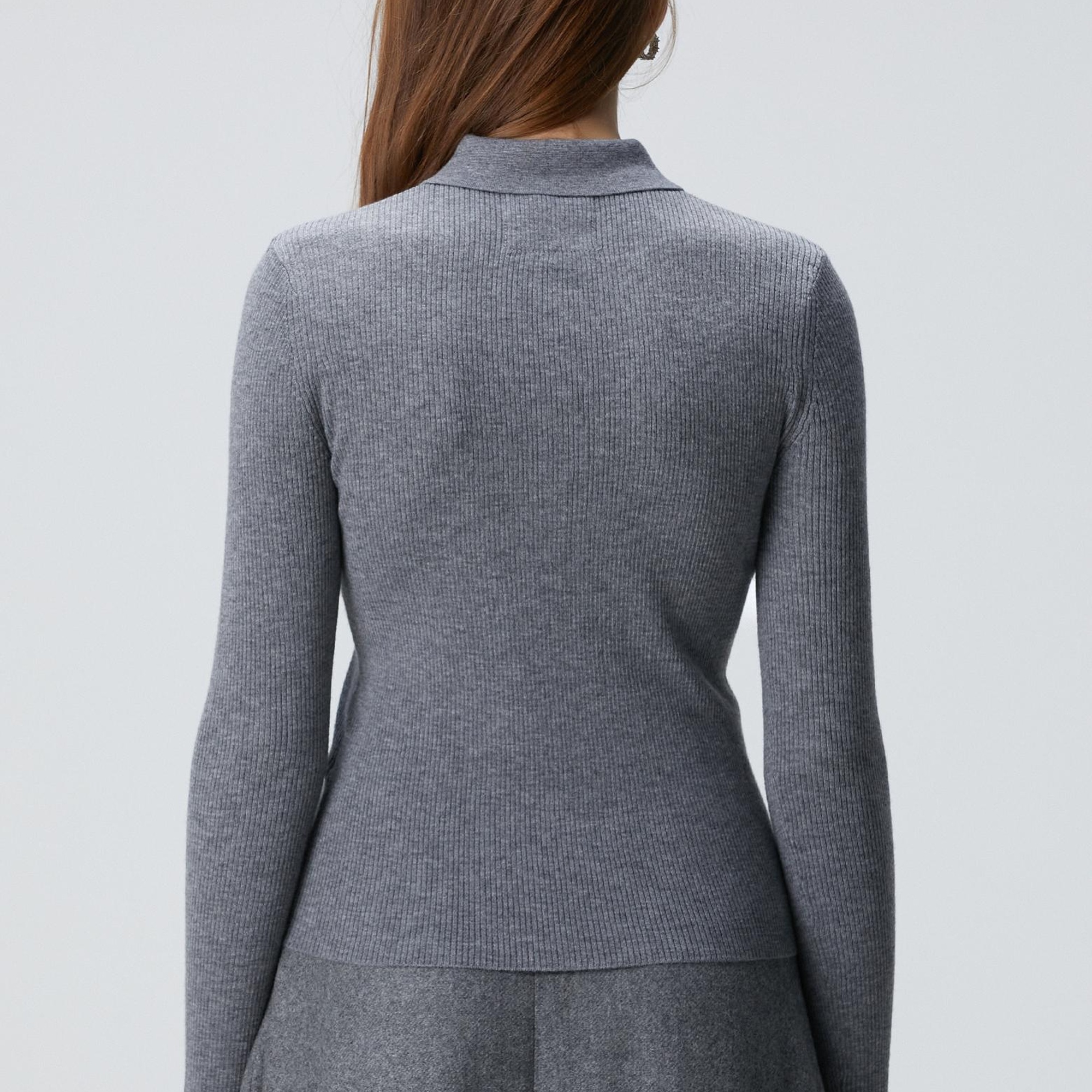 Network Kadın Gri Melanj Kazak