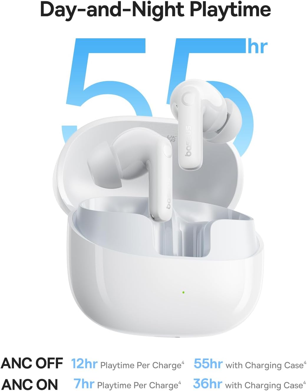  Baseus Bass BP1 Pro Kablosuz Kulaklık, Beyaz A0010505