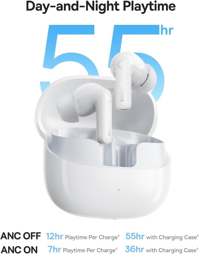  Baseus Bass BP1 Pro Kablosuz Kulaklık, Beyaz A0010505