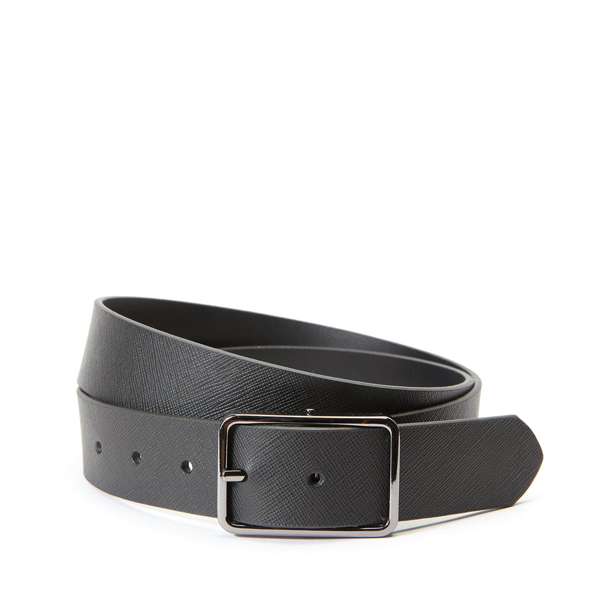 Network Erkek Siyah Deri Kemer